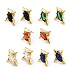Cubic Zirconia Star Stud Earrings EJEW-G297-26G-1