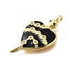 Brass Micro Pave Cubic Zirconia Pendants KK-S523-15G-3