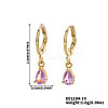 Fashionable Couple Waterdrop Sparkling 925 Sterling Silver Cubic Zirconia Dangle Hoop Earrings for Daily Wear and Parties LS-CU5155-1-2