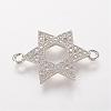 Brass Micro Pave Cubic Zirconia Links ZIRC-K061-96P-1
