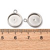 201 Stainless Steel Pendant Cabochon Settings STAS-D379-04D-P-3