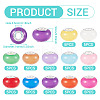 60Pcs 12 Colors Luminous Acrylic European Beads LACR-TA0001-06-4