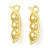 Bean Pod Rack Plating Brass Pendants Charms KK-S396-20-1
