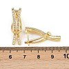 Brass Micro Pave Clear Cubic Zirconia Line Hoop Earrings EJEW-G446-02G-5