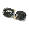 Natural Moss Agate Pendants G-H328-06G-B13-2