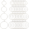 160Pcs 4 Style Brass Wine Glass Charm Rings KK-SP0001-33P-1