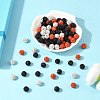 Halloween Theme Pave Disco Ball Beads RB-L037-04-4
