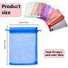 100Pcs 10 Colors Organza Bags Jewellery Storage Pouches Wedding Favour Party Mesh Drawstring Gift OP-SP0001-02-2
