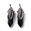 Natural Obsidian Pendants G-E059-04AS-01-2