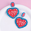 Valentine's Day Acrylic Dangle Stud Earrings FS-WG3830D-04-1