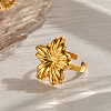 Flower 304 Stainless Steel Cuff Rings FS-WG7BC9E-05-1