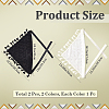 2Pcs 2 Colors Triangle Crochet Bandanas OHAR-CP0001-21-2