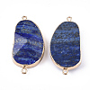 Electroplate Natural Lapis Lazuli Links Connectors G-S344-70A-01-2