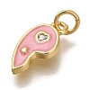 Rack Plating Brass Micro Pave Cubic Zirconia Pendants KK-I720-71G-02A-2