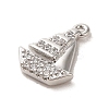 Brass Micro Pave Cubic Zirconia Charms KK-C043-06P-2