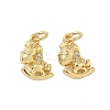 Brass Micro Pave Cubic Zirconia Pendants KK-P325-12G-1