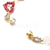 Glass Seed & Natural Agate Beaded Bracelet with Brass Magnetic Clasp BJEW-JB07803-01-6
