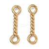 304 Stainless Steel Twisted Bar Connrctor Charms STAS-L300-002G-02-1