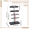 4-Tier Wood & Velvet Jewelry Towers Stands Jewelry Organizer Holder with Tray for Watch ODIS-WH0106-20EB-3