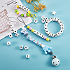 20Pcs White Cube Letter Silicone Beads 12x12x12mm Square Dice Alphabet Beads with 2mm Hole Spacer Loose Letter Beads for Bracelet Necklace Jewelry Making JX432N-6