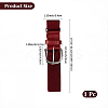 1Pc Imitation Leather & Polyester Elastic Softball Belts AJEW-CL0001-37B-2