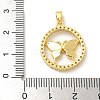 Brass Micro Pave Cubic Zirconia Enamel Pendants KK-G517-04G-02-3