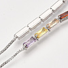 Adjustable Brass Cubic Zirconia Slider Bracelets BJEW-S142-01B-P-3
