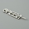 Word QUEEN Alloy Rhinestone Hair Bobby Pins FIND-WH0152-34G-S-2