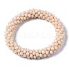 Faceted Opaque Glass Beads Stretch Bracelets BJEW-S144-002E-05-3