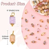 10Pcs Crackle Glass Pendants PALLOY-YW00067-01-3