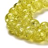 Spray Painted Crackle Glass Beads Strands X-CCG-Q001-10mm-04-3