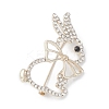 Rhinestone Hollow Rabbit Brooch JEWB-M027-02LG-1
