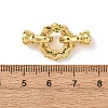 Brass Micro Pave Cubic Zirconia Fold Over Clasps KK-D259-05G-3
