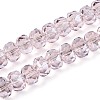 Electroplate Transparent Glass Beads Strands EGLA-N022-05B-C05-1