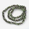 Electroplate Transparent Glass Beads Strands EGLA-A034-T6mm-P08-2