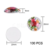 100Pcs Flower Printed Glass Cabochons GGLA-SZ0001-19-6