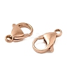 Ion Plating(IP) 304 Stainless Steel Lobster Claw Clasps STAS-AB10-RG-2