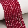 Lab Grown Red Corundum Beads Strands GG-CBAC488-02B-1