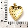 Rack Plating Brass Micro Pave Cubic Zirconia Pendants KK-L226-001G-06-3