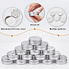 BENECREAT 15Pcs 5 Style 60ML Aluminium Shallow Round Candle Tins AJEW-BC0003-61B-4