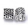 Tibetan Style Hollow Alloy European Beads TIBE-S319-124AS-RS-1