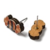 Wood Stud Earrings EJEW-Z054-02C-2