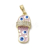 Brass Micro Pave Cubic Zirconia Pendants KK-E092-18G-04-1