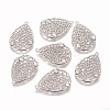 Brass Micro Pave Cubic Zirconia Pendants LS-KK-F803-07P-NF-1