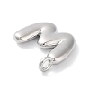 Rack Plating Brass Balloon Letter Pendants KK-C050-01P-W-2