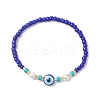3Pcs 3 Colors Glass Seed Beaded Stretch Bracelets for Women BJEW-JB12206-3