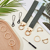 2 Sets Zinc Alloy Nylon Rubber Keychains KEYC-HS0001-12B-3