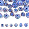 30Pcs 3 Styles Handmade Gold Sand Lampwork Beads Strands LAMP-YW0001-34-1