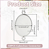 50Pcs 304 Stainless Steel Cabochon Connector Settings STAS-HY0001-87-2