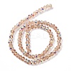 Electroplate Transparent Glass Beads Strands EGLA-A046-01B-22-3